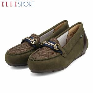 エル スポーツ ELLESPORT レディース 靴 スリッポン ドライビングシューズ ローファー ESP10663 KHAKI-TX マドラス madras ELLESP10663KHATX｜geak