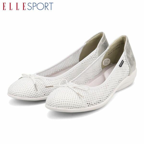 エル スポーツ ELLESPORT レディース 靴 バレエシューズ ESP12503C WHITE-...