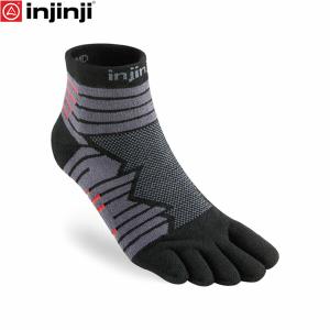 injinji インジンジ ウルトラ ラン ミニクルー オニキス 五本指ソックス 靴下 アウトドア ランニング 吸水速乾 401130 INJ401130ONY｜geak