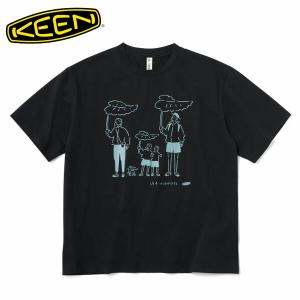 キーン KEEN ユニセックス 半袖Tシャツ US4 ハーベスト アンブレラ ティー US4 HARVEST UMBRELLA TEE BLACK KEE1029338｜geak