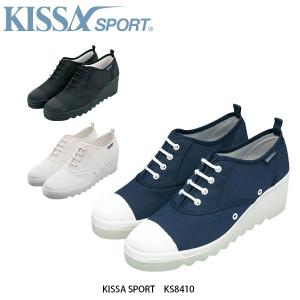 キサスポーツ KISSA SPORT レディース スニーカー KS8410 レースアップシューズ ウェッジソール おしゃれ KS8410