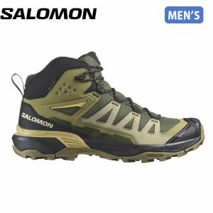 サロモン SALOMON メンズ ハイキングシューズ トレッキング ゴアテックス X ULTRA 360 MID GTX OliveNight/SlateGreen/SouthernMoss 防水透湿 SALL47447700｜geak