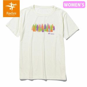 セール フォックスファイヤー Foxfire レディース Tシャツ 半袖 CシールドカラーフォレストティーS/S カットソー キャンプ オフホワイト T-FOX8215231002｜geak