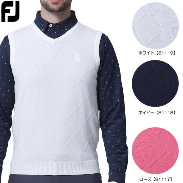 【50%OFF半額】【送料無料】 FOOTJOY フットジョイ ケーブルアーガイルVネックベスト F...