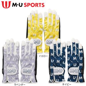 【送料無料　メール便】【2024年モデル】 MU SPORTS  モノグラム総柄ロゴ 指先カット 両手 グローブ 703Q1804｜gearmove