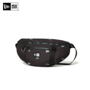 NEW ERA ニューエラ Waist Bag ウエストバッグ 14108391 2L フラッグロゴ モノグラム ブラック ウエストポーチ ヒップバッグ ワンショルダー バナナ型｜gears-jam