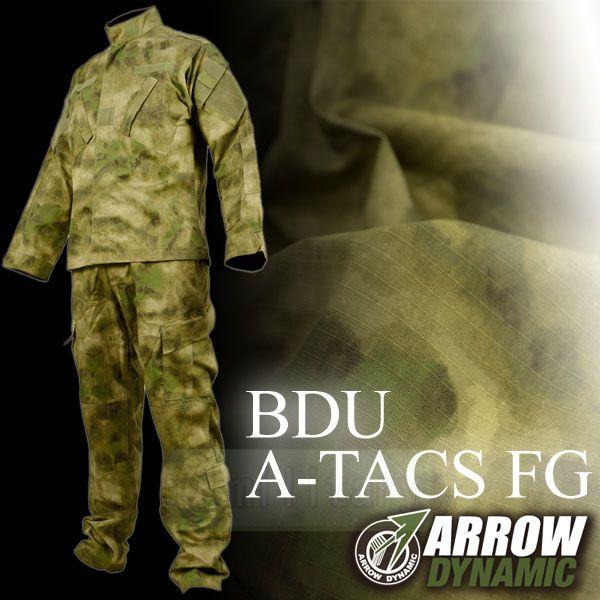 "アローダイナミック" BDU 森林迷彩 A-TACS FG 上下セット グリーン系A-TACS