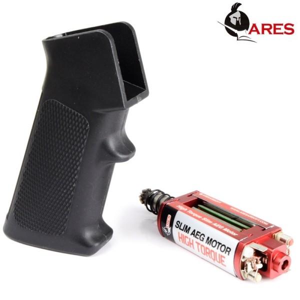 ARES M4 スリムピストルグリップ ブラック + ハイトルク スリム AEG モーター セット