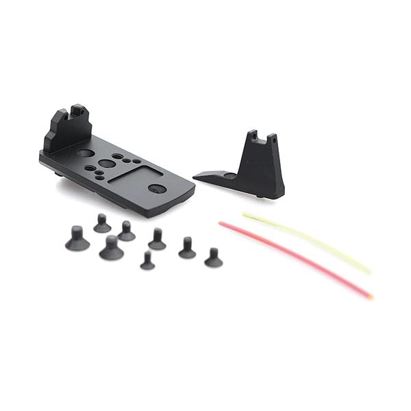 5KU RMR マウントベース ＆ ファイバーオプティクス ハイサイトセット Action Army...