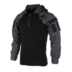 TMC TRN SP2 コンバット シャツ フード付き ブラックｘグレー
