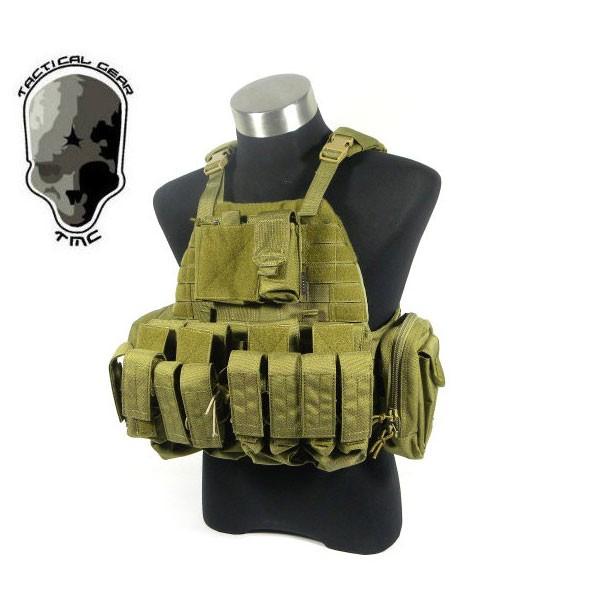 TMC PIスタイル ライトウェイト プレートキャリアーポーチセット カーキ （B）