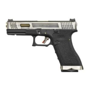 WE-TECH Glock 17 ガスガン ブラック/タン WE-TECH G17 T1 ガスブローバックガン ブラック : ジーリー