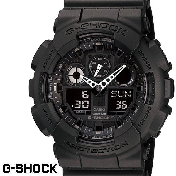 CASIO GA-100-1A1 G-SHOCK Gショック ブラック 黒 デジアナ 腕時計 うでど...