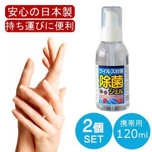 日本製 120ml  2本セット アルコール ハンドジェル 手 指 塩化ベンザルコニウム  洗浄  携帯 消毒 在庫あり ハンドスプレー｜geestore