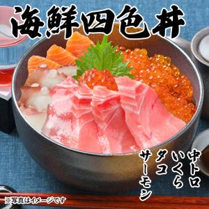 海鮮四色丼 中トロ イクラ サーモン タコ 3〜4人前 海鮮 丼 セット 2025 父の日 お中元 プレゼント ギフト 刺身 お取り寄せ グルメ お祝い