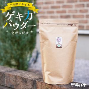 ゲキ力パウダー　100％天然成分　土の中の微生物を増やす植物の活力剤！連作障害対策、土壌改良に【メール便送料無料・時間指定・日付指定不可】