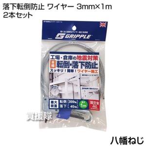 八幡ねじ 落下転倒防止 ワイヤー 3mm×1m 2本セット