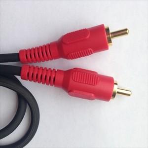 訳あり！ビデオ(ピン)ケーブル 1m 赤色1Pニッケルメッキ メール便配送で！全国どこでも！！1本 4110-1ＮＯ