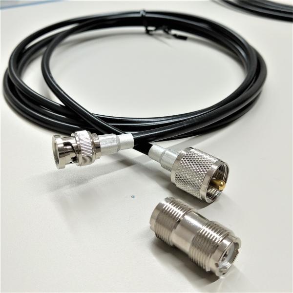 無線ハンディ機用ケーブル 3D2V(3D-2V) 1.5m BNCP x MP接栓付 送料こみ込み ...