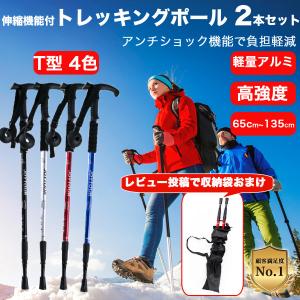 トレッキングポール ステッキ 杖 軽量 登山 2本セット
