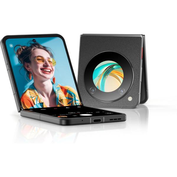 nubia Flip 5G ブラック 折りたたみスマホ 6.9インチAMOLEDディスプレイ SIM...