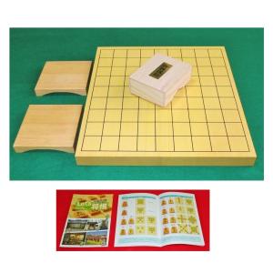 【新品】（入門書・駒台付） 将棋セット　　新榧 １寸卓上将棋盤　木製将棋駒 　駒台｜gekiyasu342