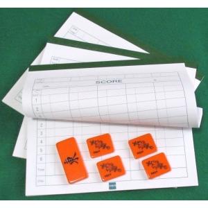 【新品】麻雀用品 スコア帳3冊・東南1個・やきとり4個の商品画像