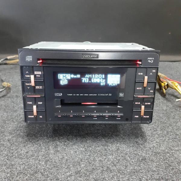 ECLIPSE イクリプス E3306CMT BK 2DIN CD・MDプレーヤー プレイヤー 旧車...