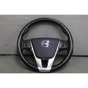 ボルボ V60 T4 1.6 (FB4164T) Volvo 純正 ステアリングホイール ホーンパット スイッチ付 レザー p043484｜gekiyasuhero