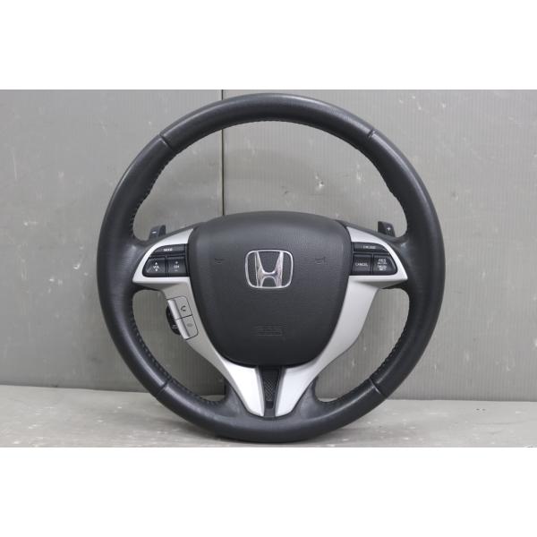 オデッセイ アブソルート 後期 (RB3) 純正 ステアリングホイール パドルシフト付 ホーンパッド...