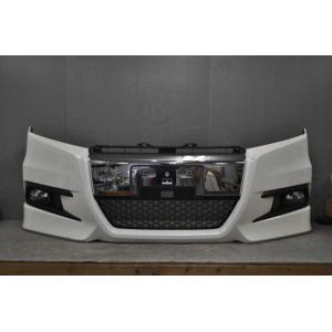ステップワゴン スパーダ Z 前期 (RK5 RK1) 純正 フロントバンパー フォグランプ付 Fバンパー NH624P 白 71101-SZW-J000 s017060
