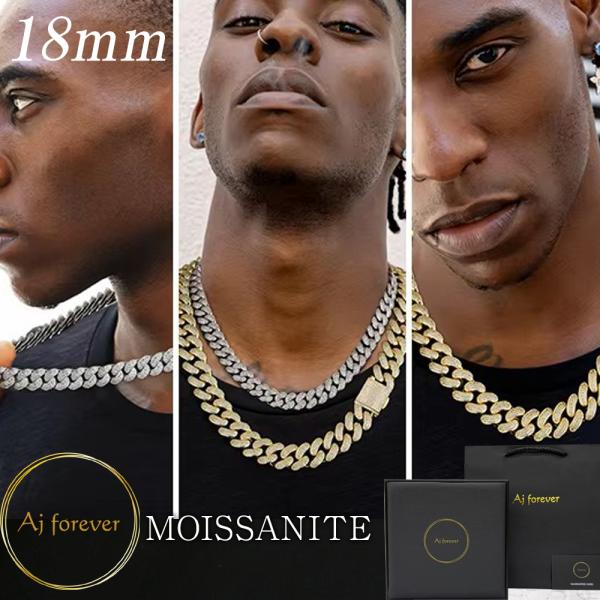 マイアミキューバン 喜平 ネックレス 幅18mm 長さ50cm ５A最高クラス CZ ダイヤ キュー...