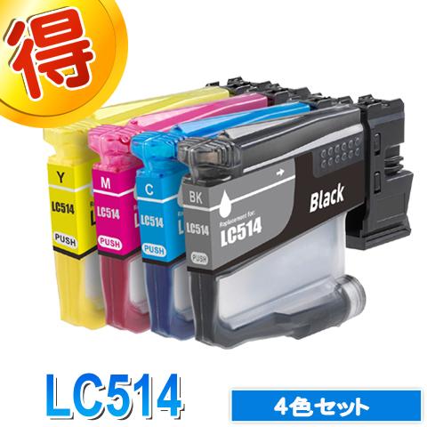 LC514 ブラザー プリンターインク ４色セット 互換インク プリンター DCP-J1270N L...