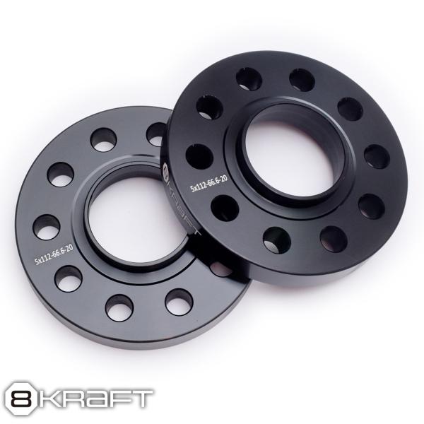 8KRAFT BMW MINI ミニ ハブ付 スペーサー 20ｍｍ 5H-112 φ66.6 ワイト...