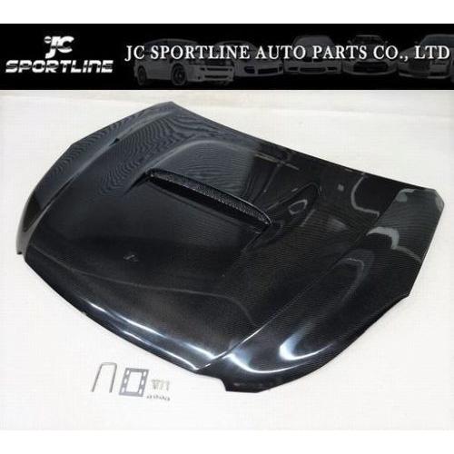 JC製 BM BR レガシィ ワゴン B4 NA用 綾織り カーボン ボンネット フード ダクト有り