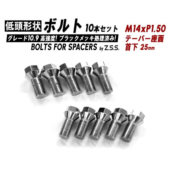 Z.S.S. AP 低頭形状 ボルト 首下25mm M14xP1.50 テーパー座面 HEX17 ス...