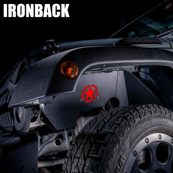 IRONBACK ラングラー JK インナー フェンダー フロント＋リアセット 5-starスタイル...