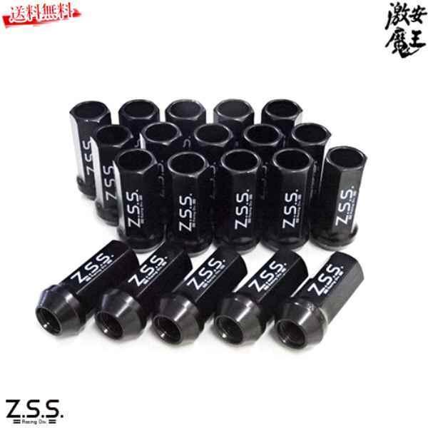 Z.S.S. レーシングナット M12×P1.5 スチール ブラック 黒 20個 トヨタ マツダ ミ...