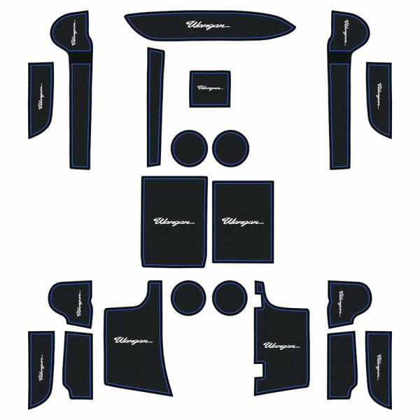 湾岸 ワンガン ポケットラバーマット OUTBACK アウトバック(BT) 青 内装 ドリンクホルダ...