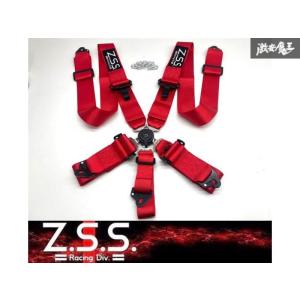 Z.S.S. Racing Harness 5点式 3インチ シートベルト レーシングハーネス レッド  ZSS｜激安魔王