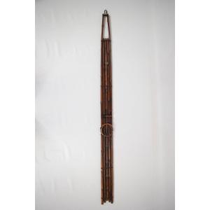 染竹 垂撥 スイハツ 7本組 竹製 垂発 短冊掛け 花入掛け 扇子掛 扇掛け