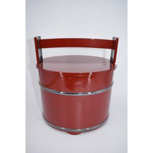 茶道具 水指 水差し 手桶水指 朱 江岑好写 合製 中村宗悦作 茶道