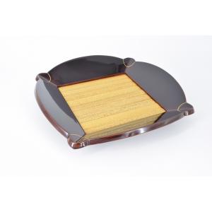 茶道具 菓子器 干菓子器 一閑塗り 輪花盆 輪華盆 老松 安本表雲斎作 一