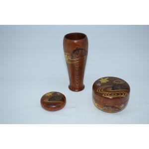 茶道具 七事式用品 茶歌舞伎盆 真塗 木製 表千家 真塗り 茶道 : 茶道具