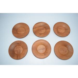 煎茶道具 煎茶器 茶托 茶たく 摺漆 5枚セット 直径8cm 茶道 : 茶道具
