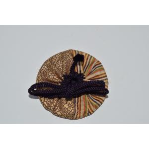 茶道具 飾茶壺 飾壺 高取焼き 高取喜恵作 八仙窯 口覆仕服 網 飾り紐3