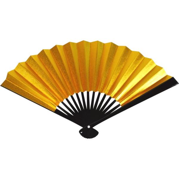 茶道具 茶道用 扇子 扇 黒塗 金銀 6寸 ms31-030 注）画像は見本です。