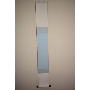 茶道具 色紙掛 短冊掛 色紙短冊掛 掛軸タイプ 風帯あり グレー