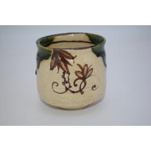 茶道具 抹茶茶碗 筒茶碗 立鶴 割高台又は青磁又は雲鶴 中村与平作 鶴