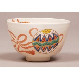 茶道具 抹茶茶碗 交趾 輪違草花 中村翠嵐 （桐箱） : 茶道具 月香園